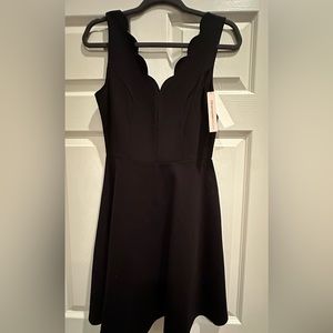 Bloomingdale’s Aqua Fit & Flare Scallop Dress